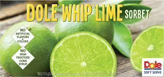 Dole Lime Soft Serve Mix - 4.4 Lbs. Bag - Case (4 X 4.4lb Bags)