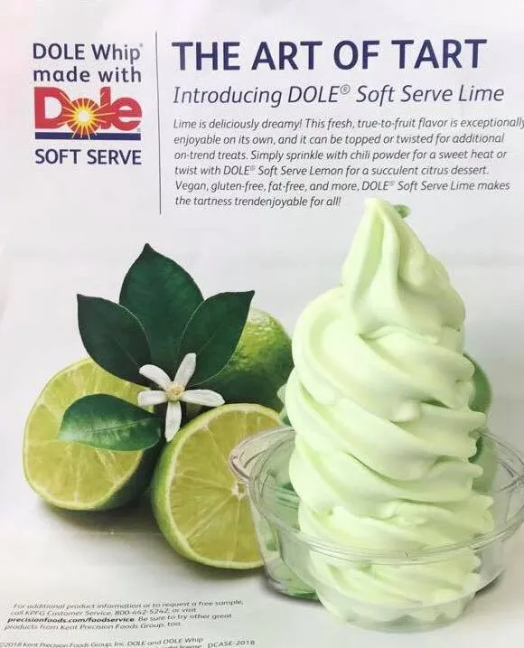 Dole Lime Soft Serve Mix - 4.4 Lbs. Bag - Case (4 X 4.4lb Bags)