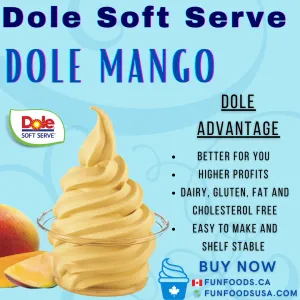 Dole Mango Soft Serve Mix - 4.4 Lbs. Bag - Case (4 X 4.4lb Bags)