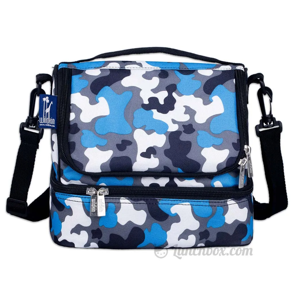 Double Decker Lunch Box - Blue Camo