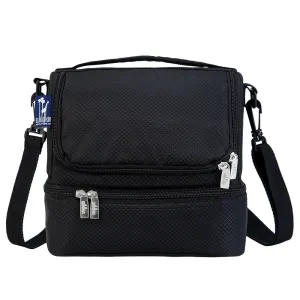 Double Decker Lunch Box - Diamond Weave Black