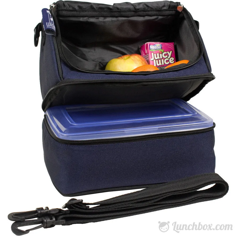 Double Decker Lunch Box - Navy Blue