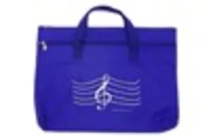 DOUBLE ZIPPER PORTFOLIO TREBLE CLEF NAVY