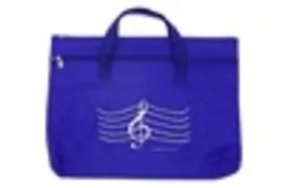 DOUBLE ZIPPER PORTFOLIO TREBLE CLEF NAVY