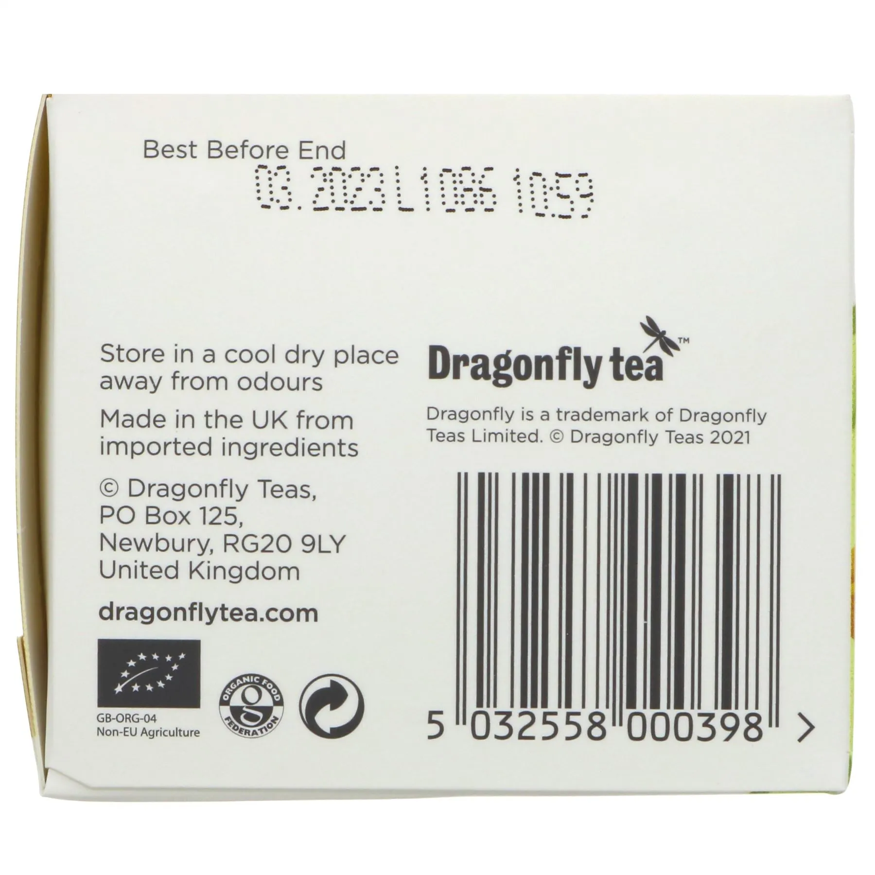 Dragonfly Tea | True Clarity Ginger - Ginger, Turmeric, Thyme | 20 bags