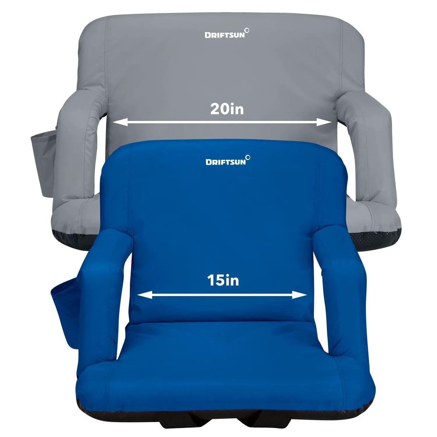 Driftsun Folding Stadium Seat, Reclining Bleacher Chair