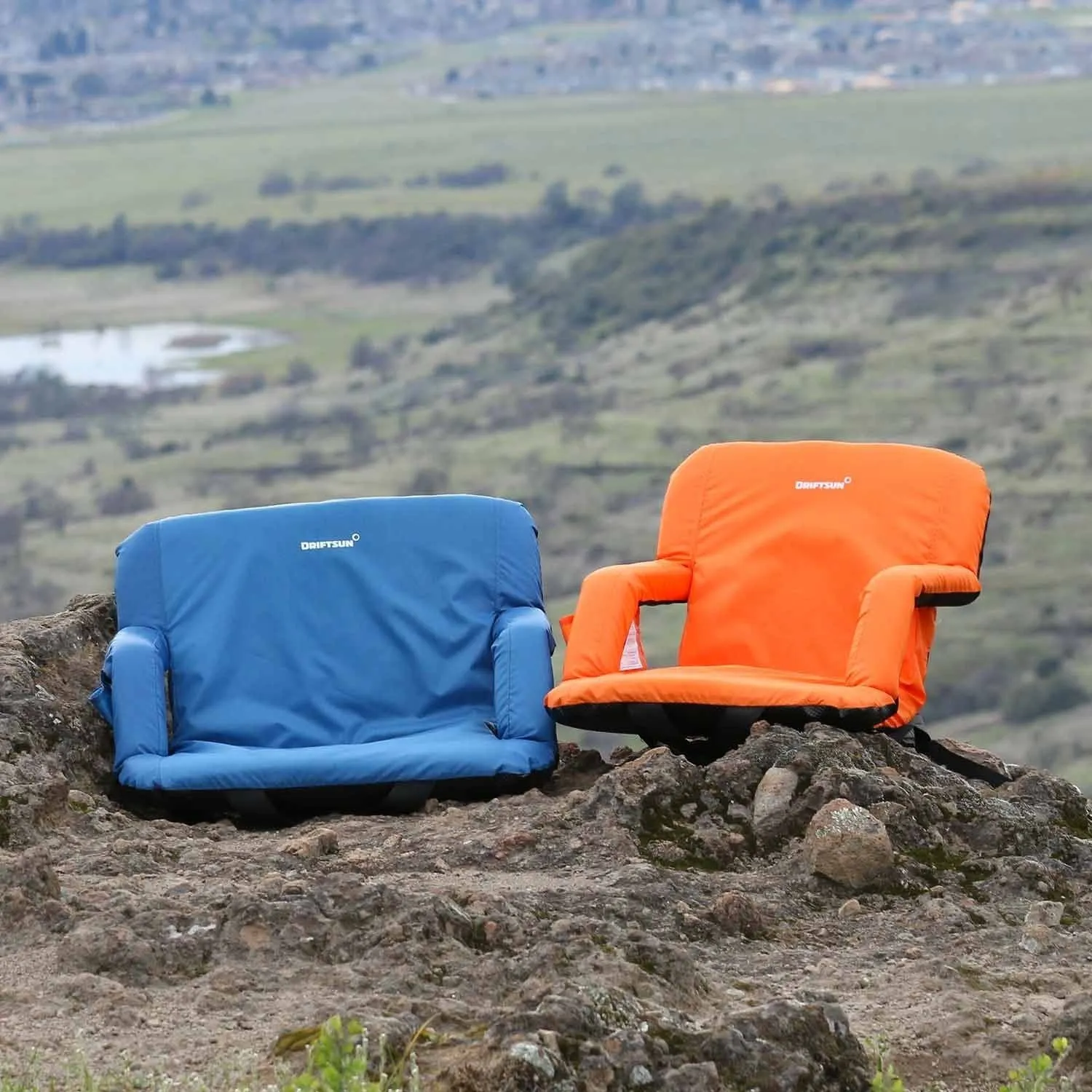 Driftsun Folding Stadium Seat, Reclining Bleacher Chair