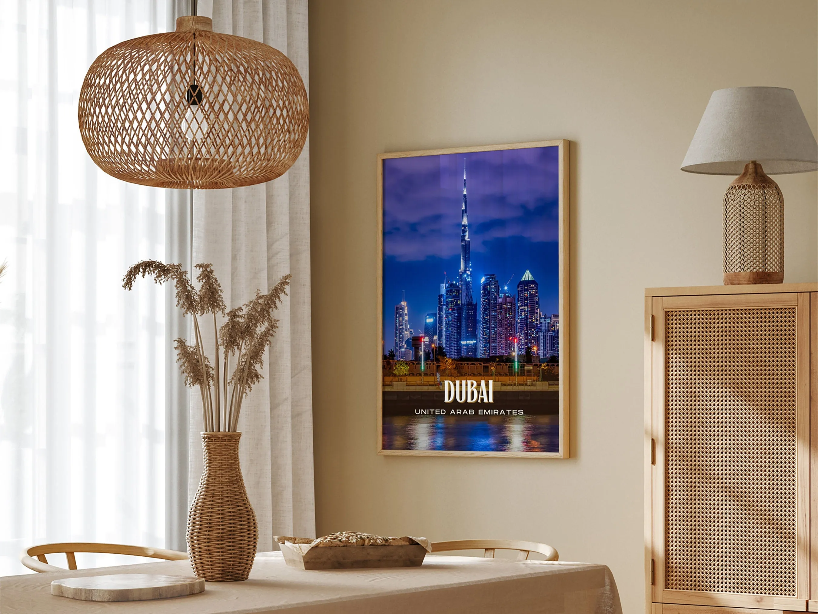 Dubai Retro Wall Art, UAE