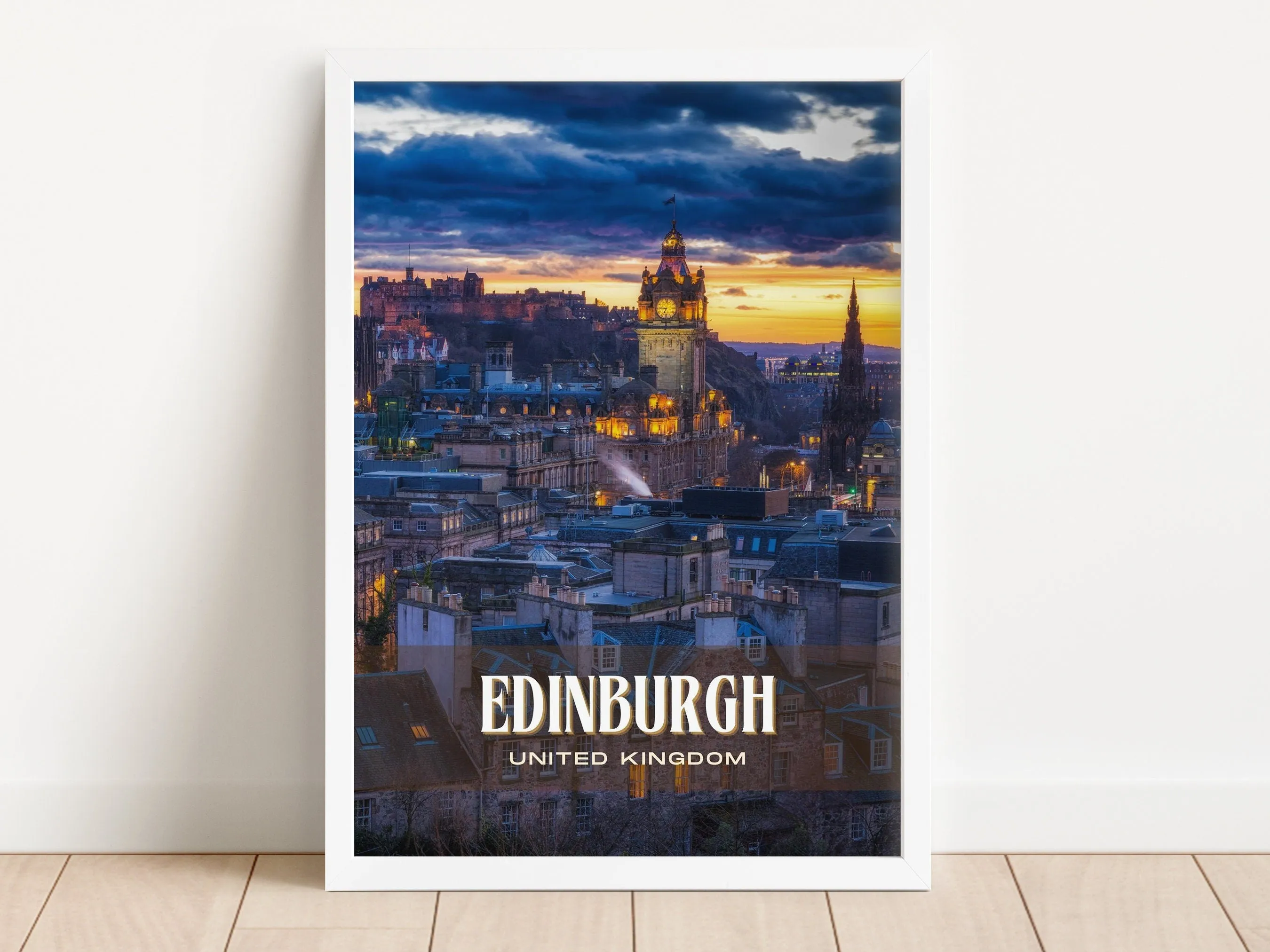 Edinburgh Retro Wall Art, United Kingdom