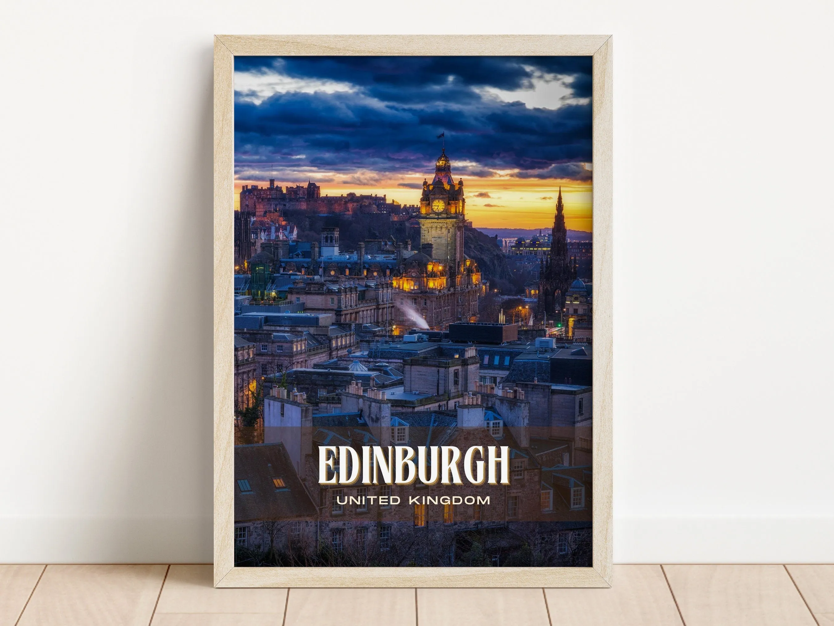 Edinburgh Retro Wall Art, United Kingdom