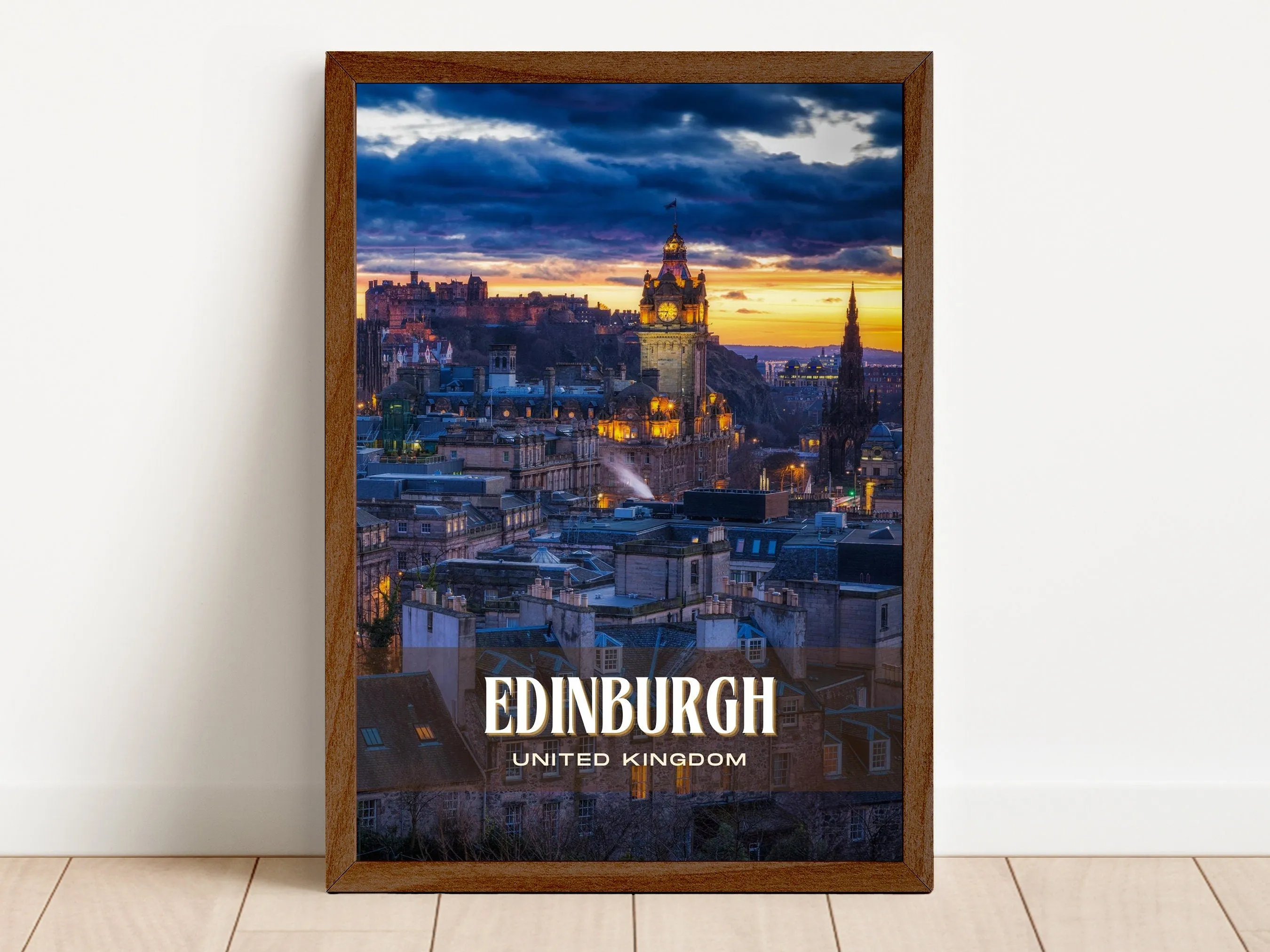 Edinburgh Retro Wall Art, United Kingdom