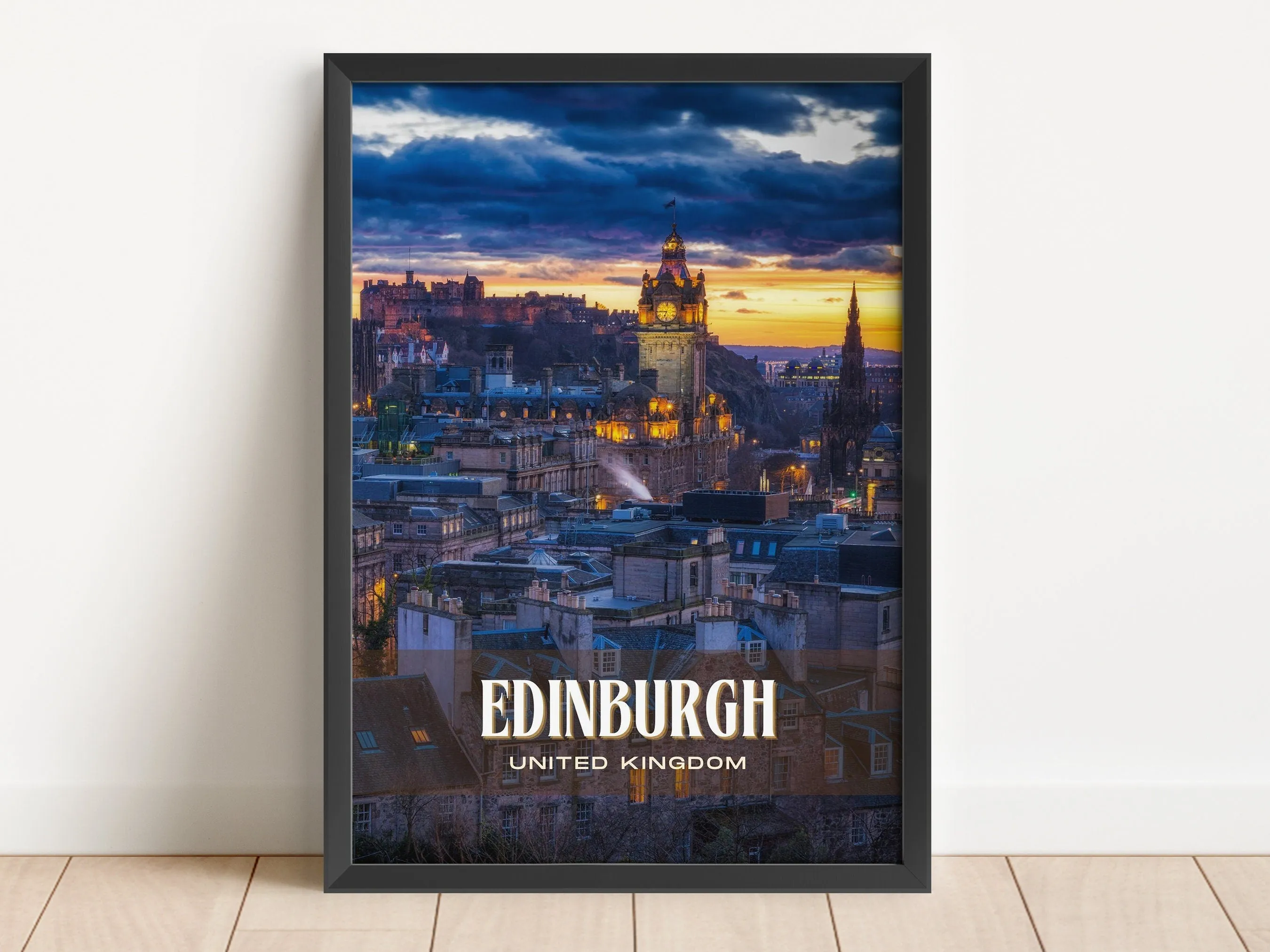 Edinburgh Retro Wall Art, United Kingdom