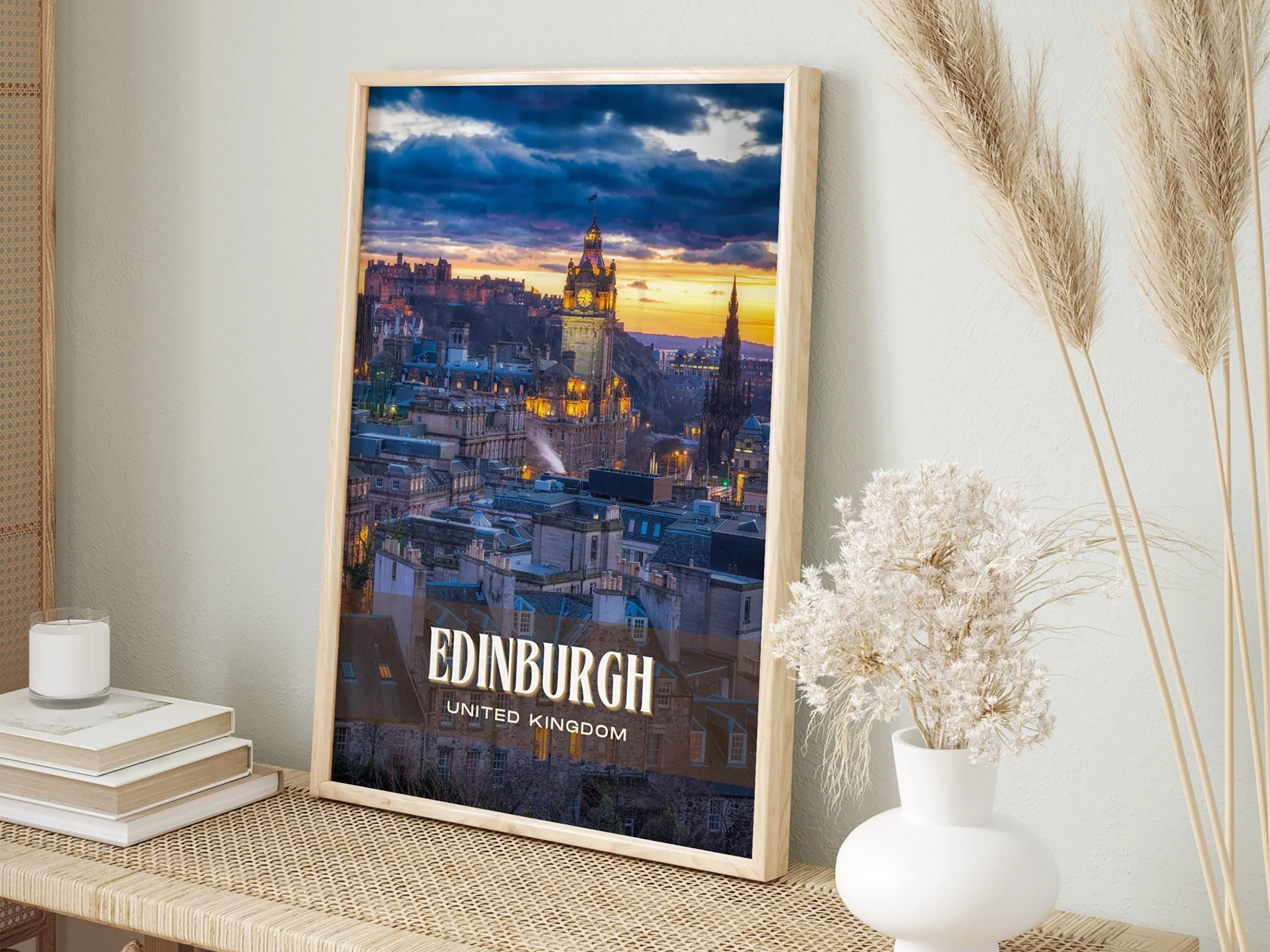 Edinburgh Retro Wall Art, United Kingdom