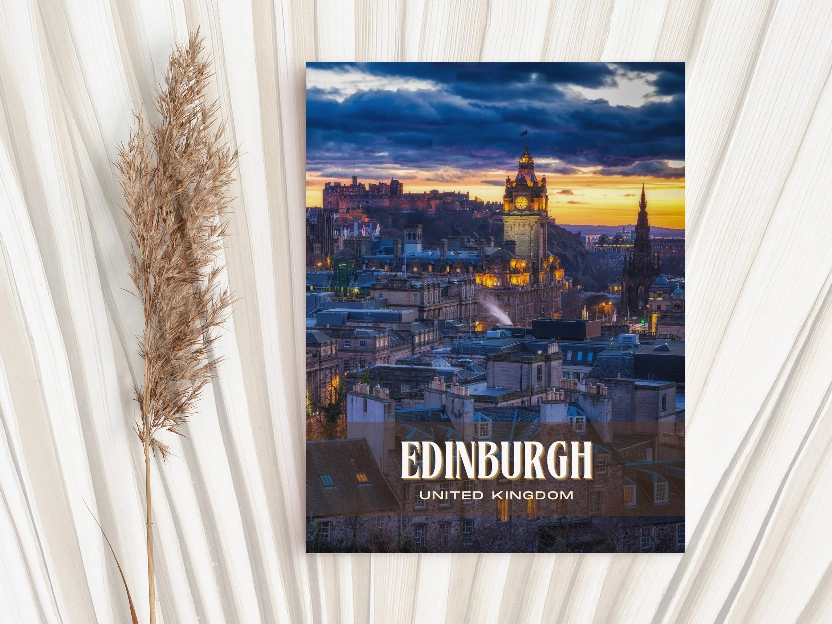 Edinburgh Retro Wall Art, United Kingdom