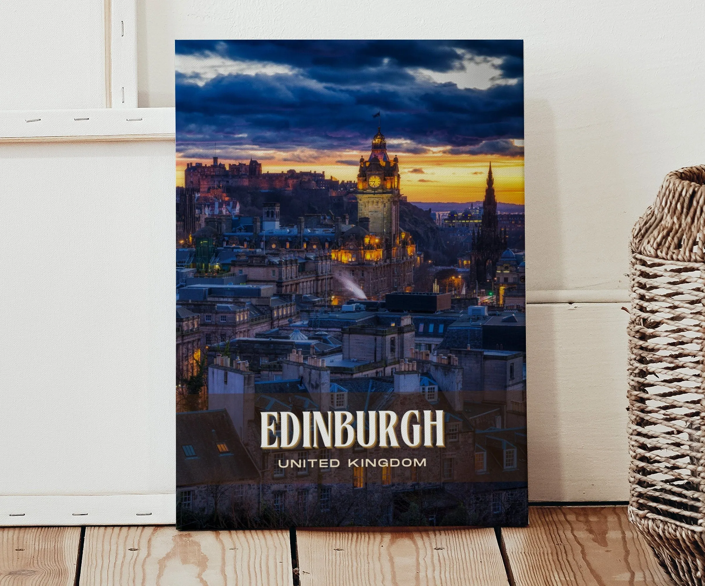 Edinburgh Retro Wall Art, United Kingdom