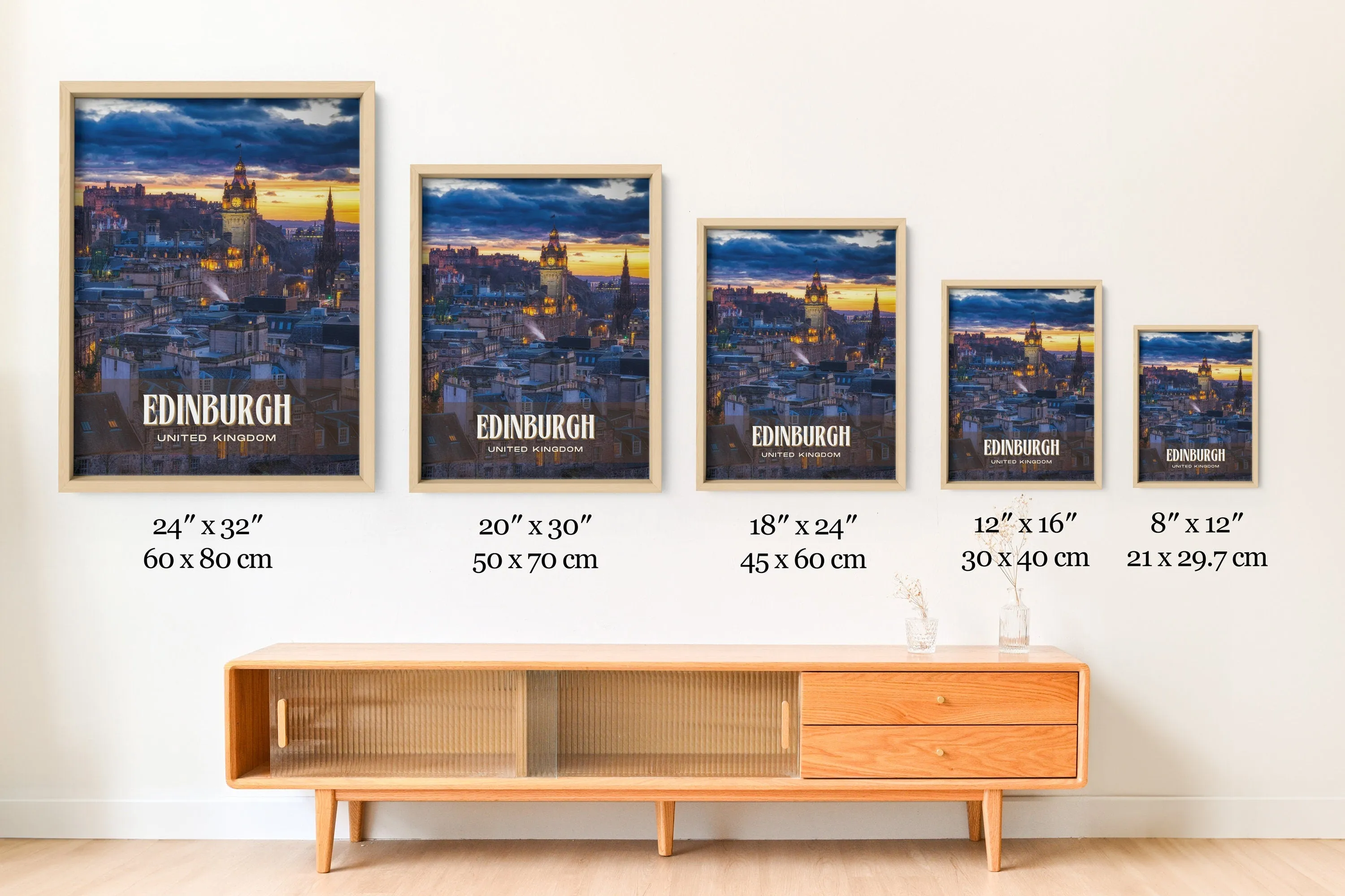 Edinburgh Retro Wall Art, United Kingdom