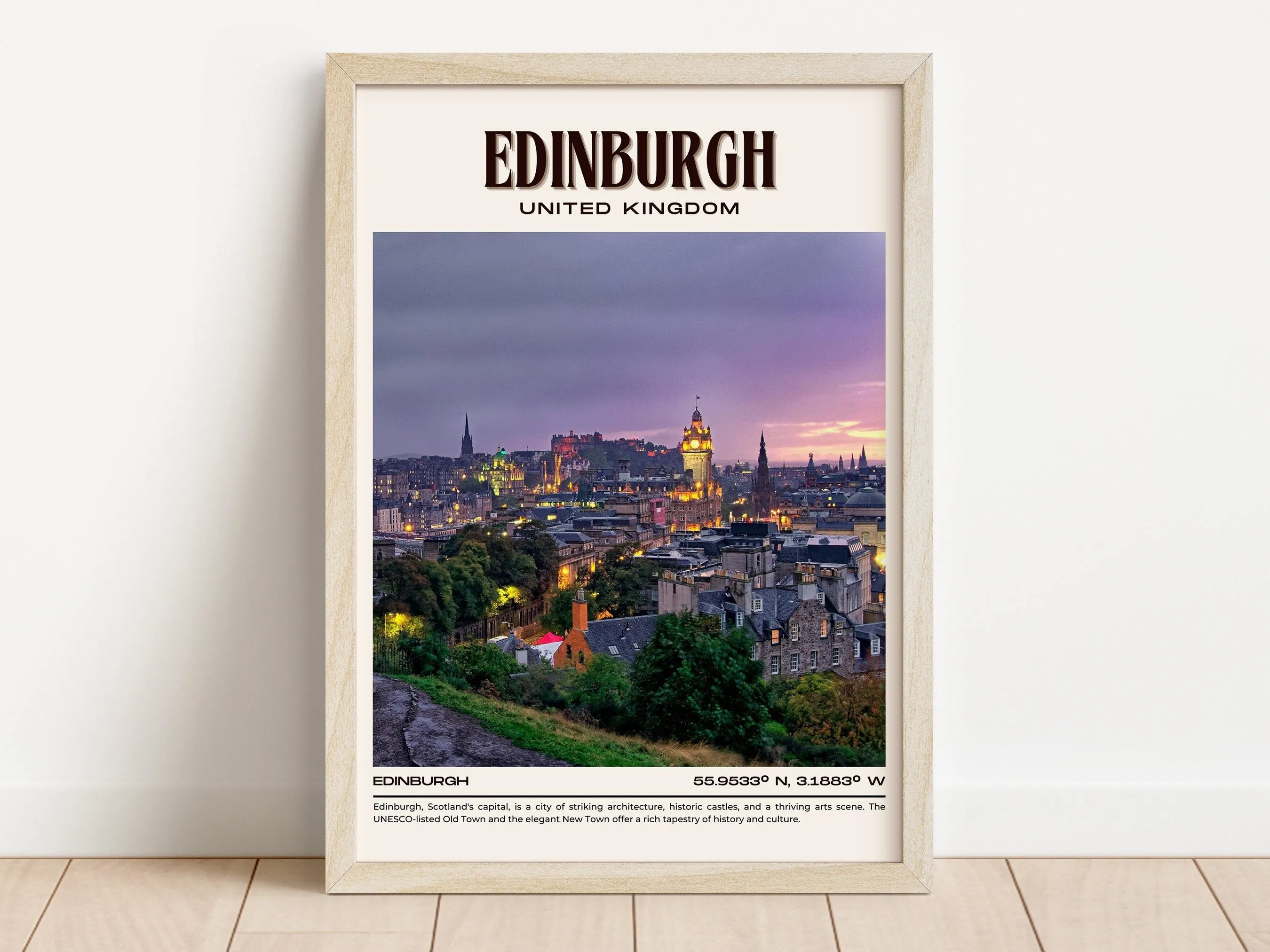Edinburgh Vintage Wall Art, UK