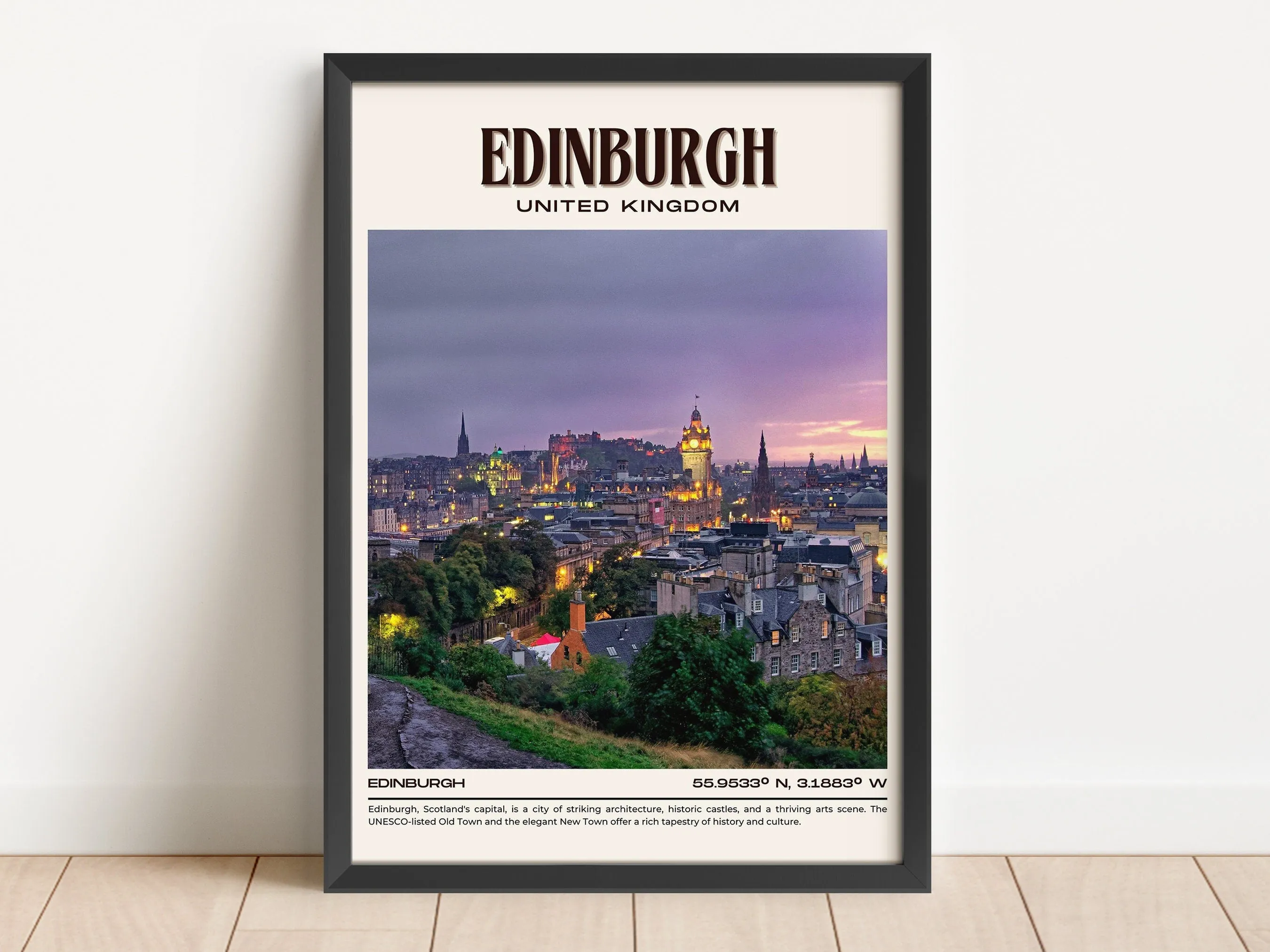 Edinburgh Vintage Wall Art, UK