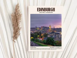 Edinburgh Vintage Wall Art, UK