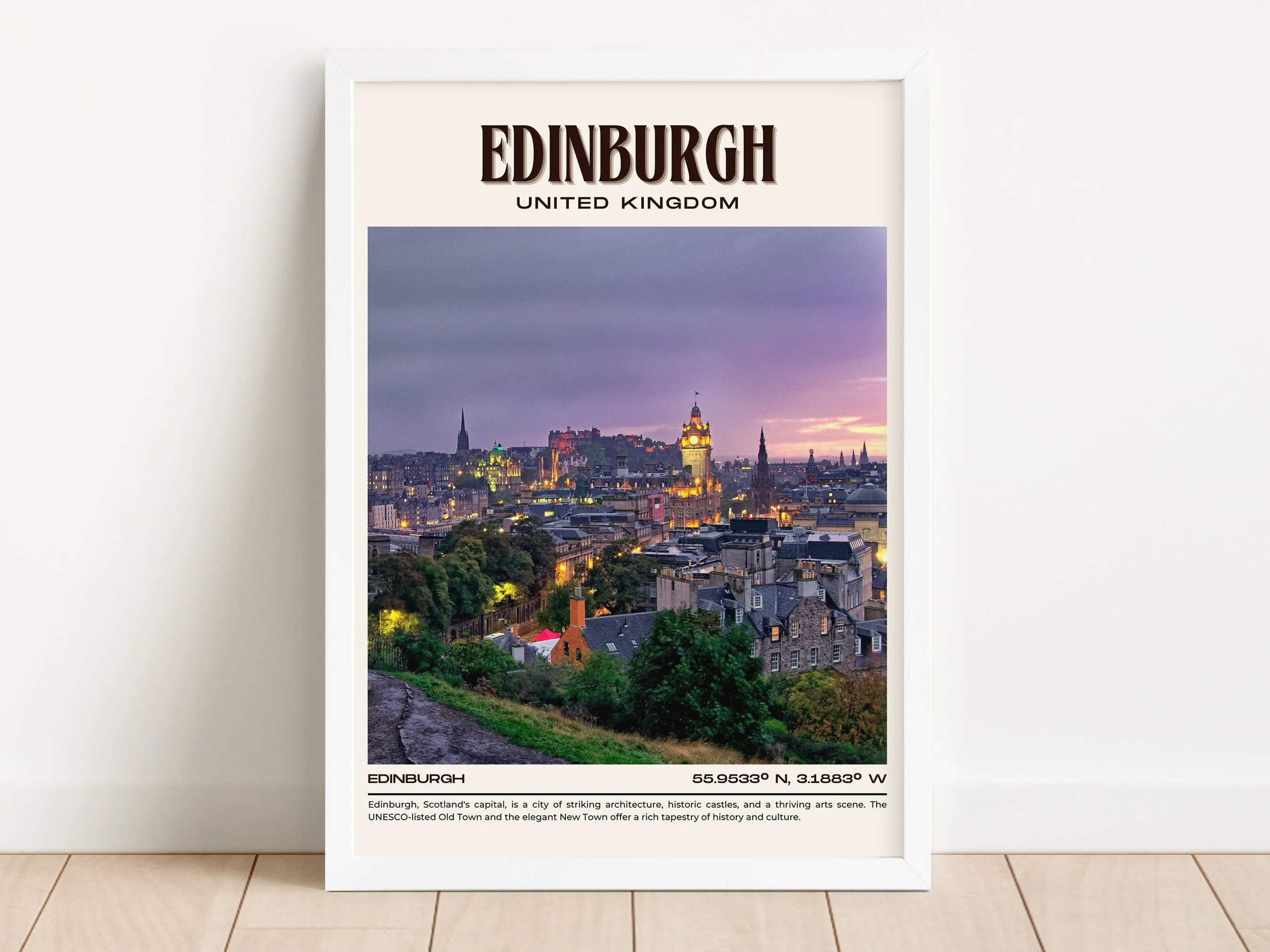 Edinburgh Vintage Wall Art, UK