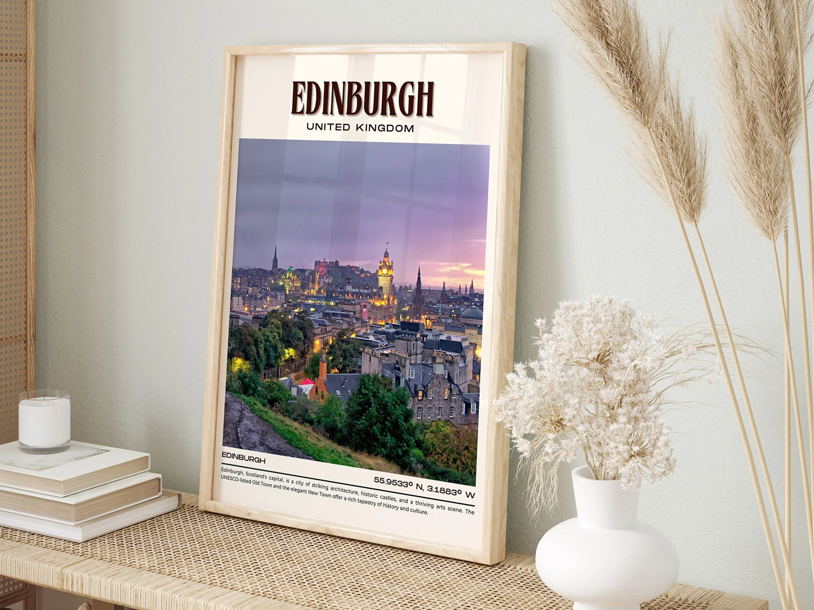 Edinburgh Vintage Wall Art, UK