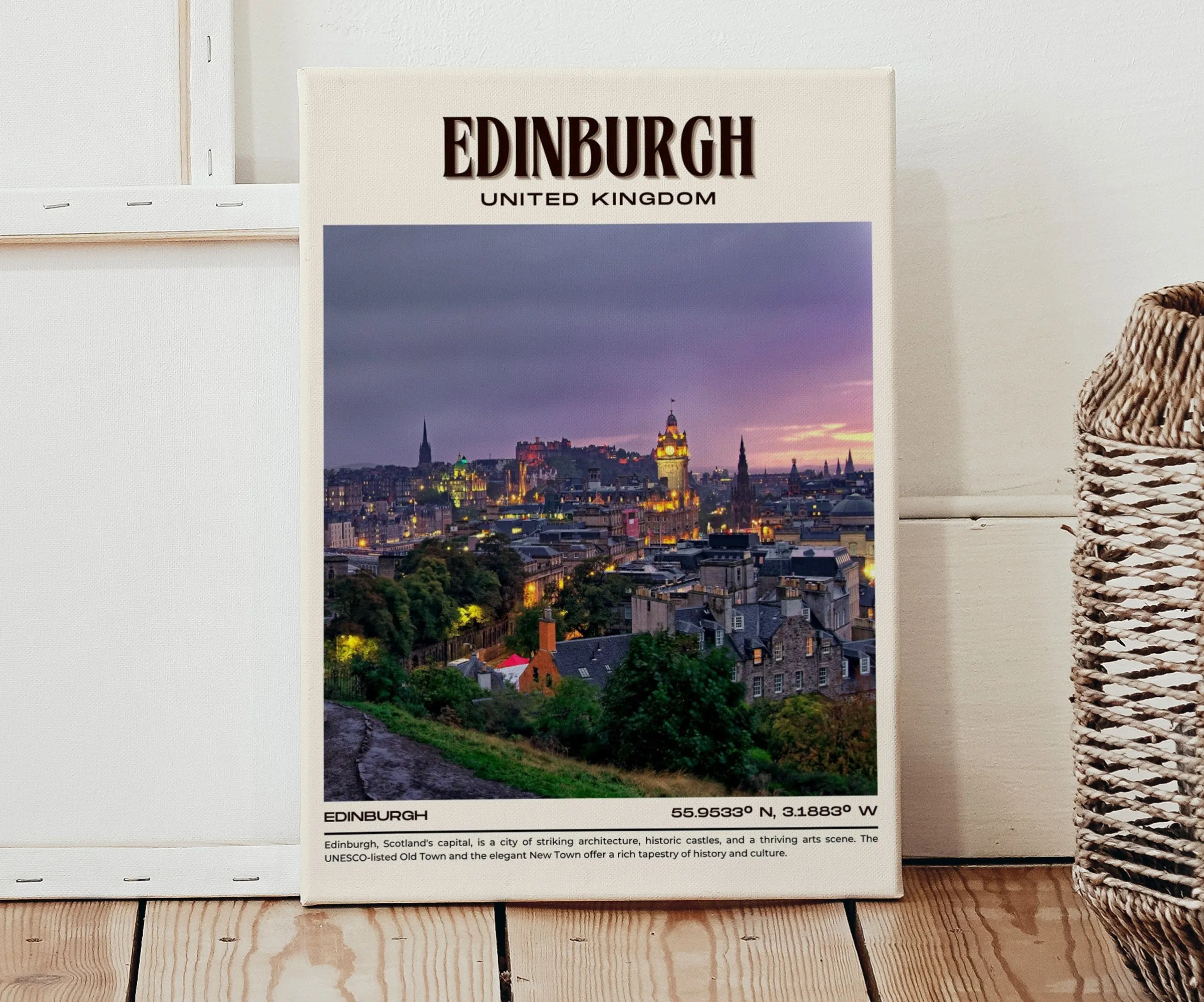 Edinburgh Vintage Wall Art, UK