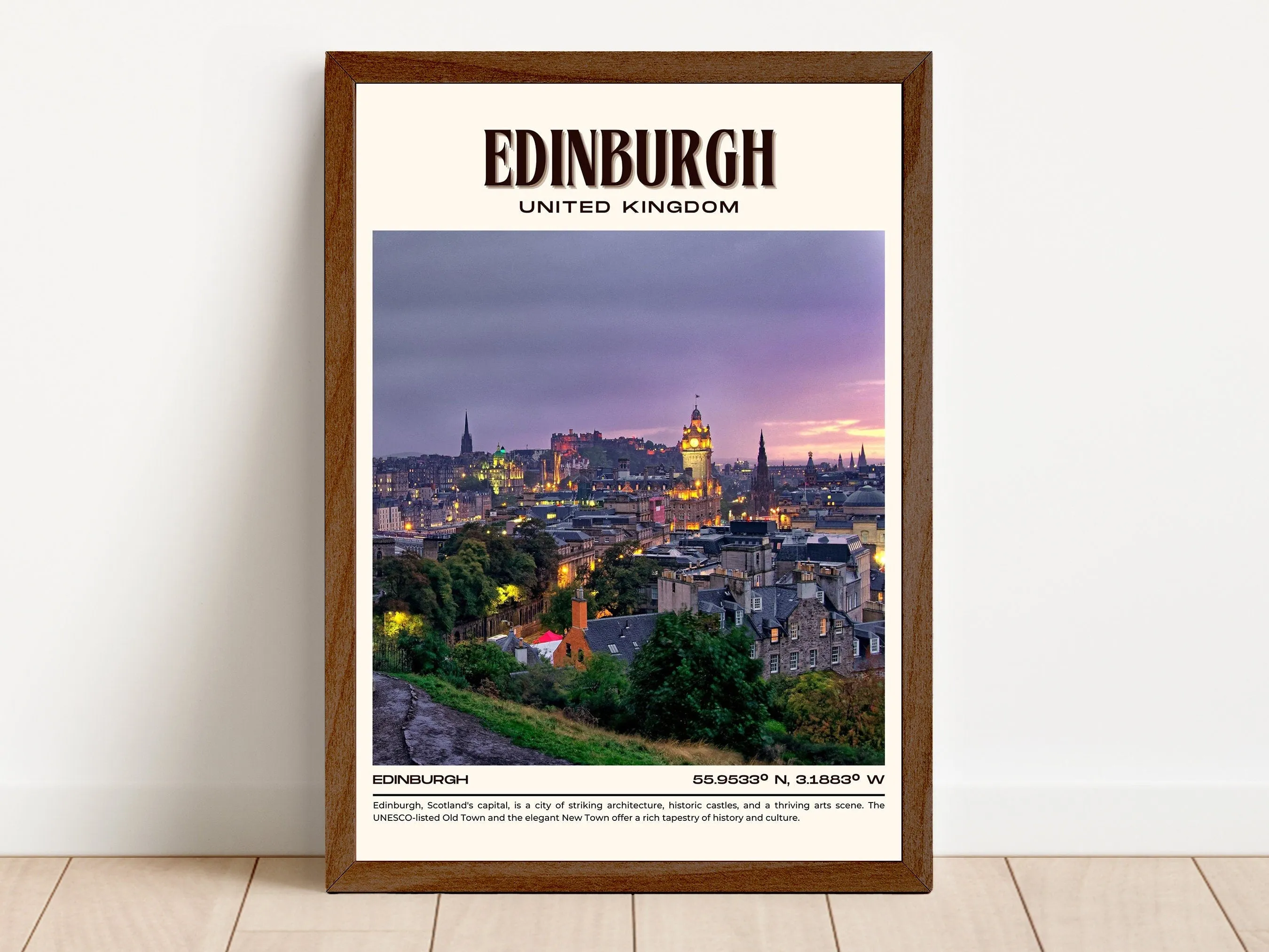 Edinburgh Vintage Wall Art, UK