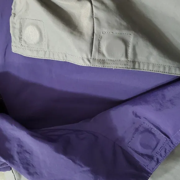 Eileen Fisher Organic Cotton Nylon Reversible Hooded Jacket, Size Large