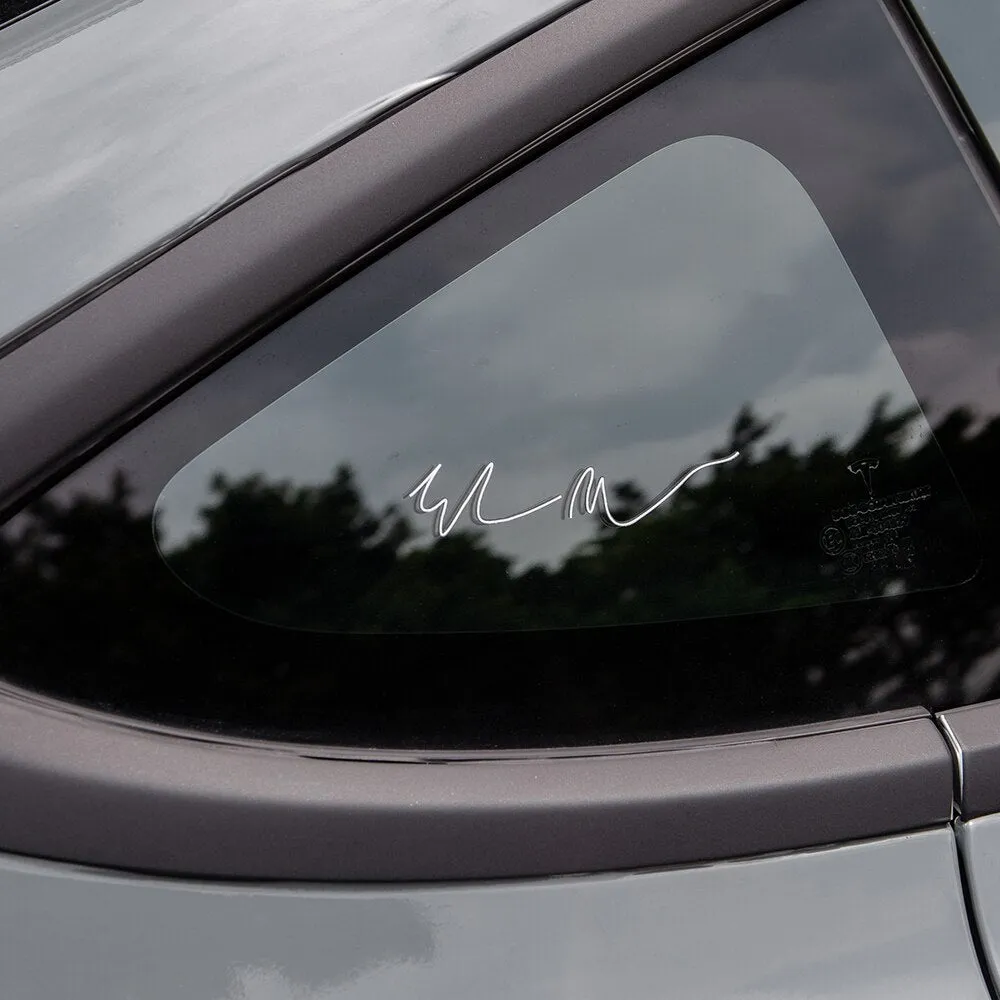 Elon Musk Signature Sticker For Tesla