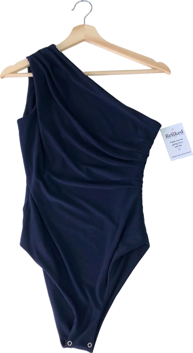 ELR Style Navy One-Shoulder Bodysuit UK S