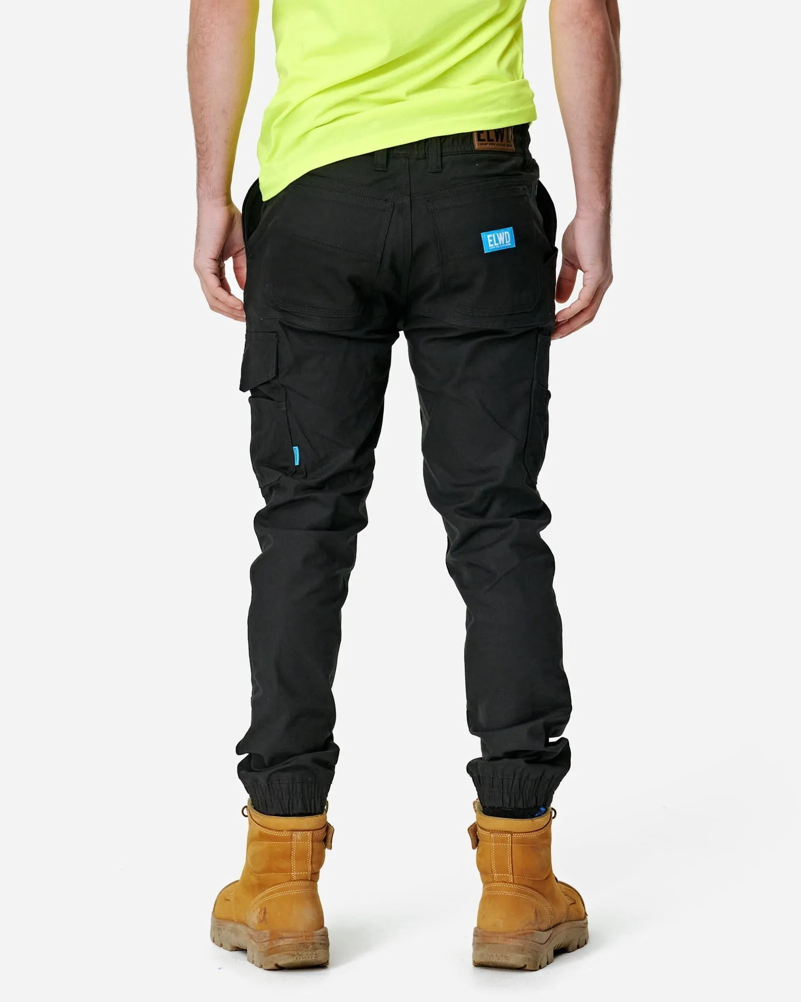 Elwood Men's Elastic Waist Cuffed Trouser