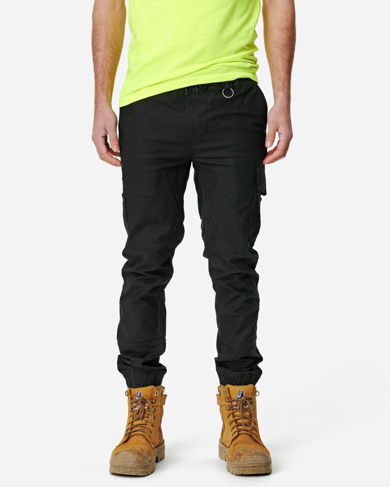 Elwood Men's Elastic Waist Cuffed Trouser