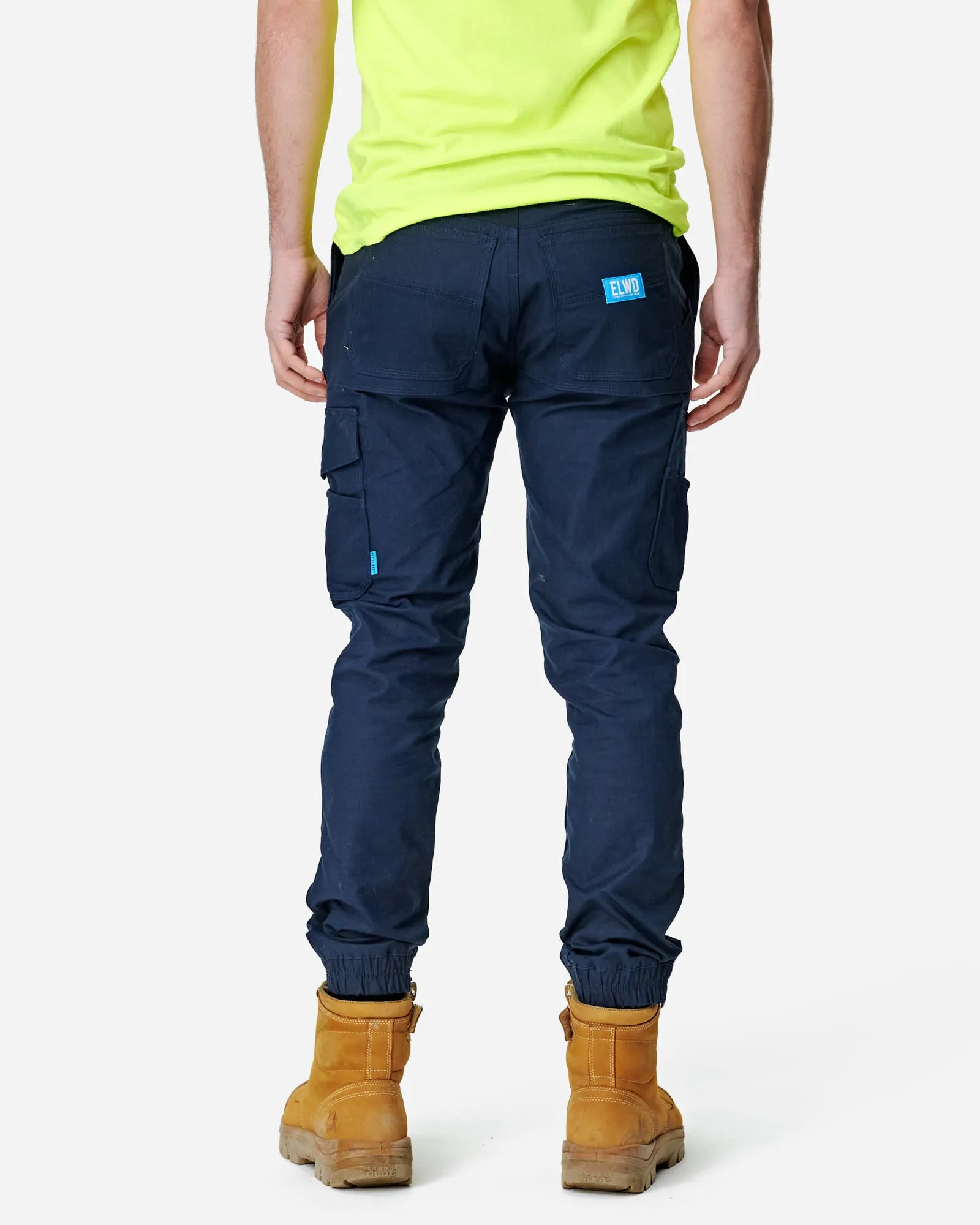 Elwood Men's Elastic Waist Cuffed Trouser