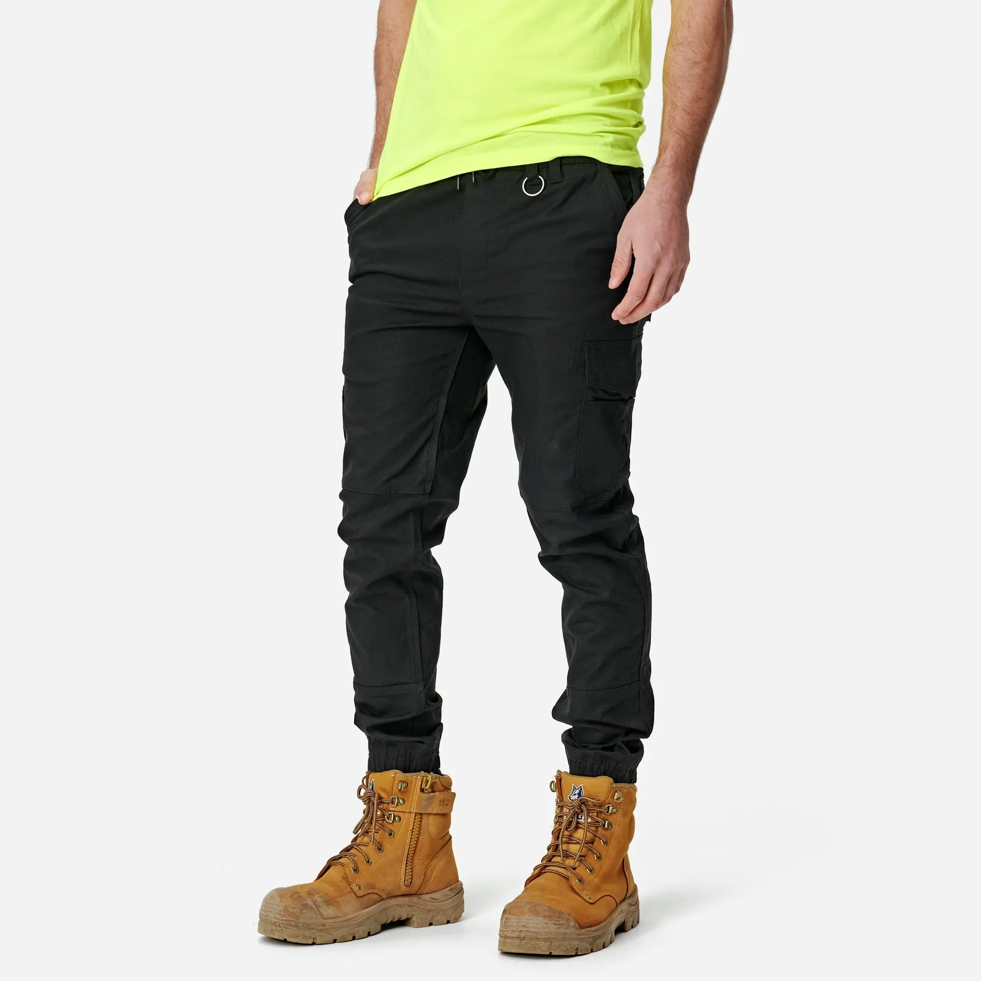 Elwood Men's Elastic Waist Cuffed Trouser