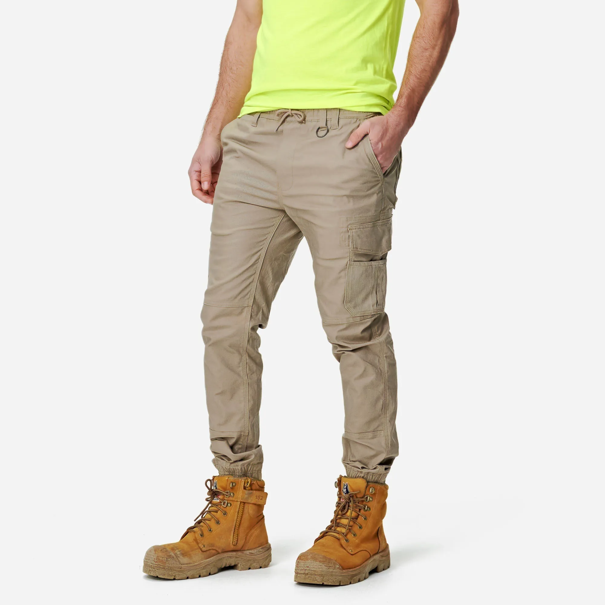 Elwood Men's Elastic Waist Cuffed Trouser