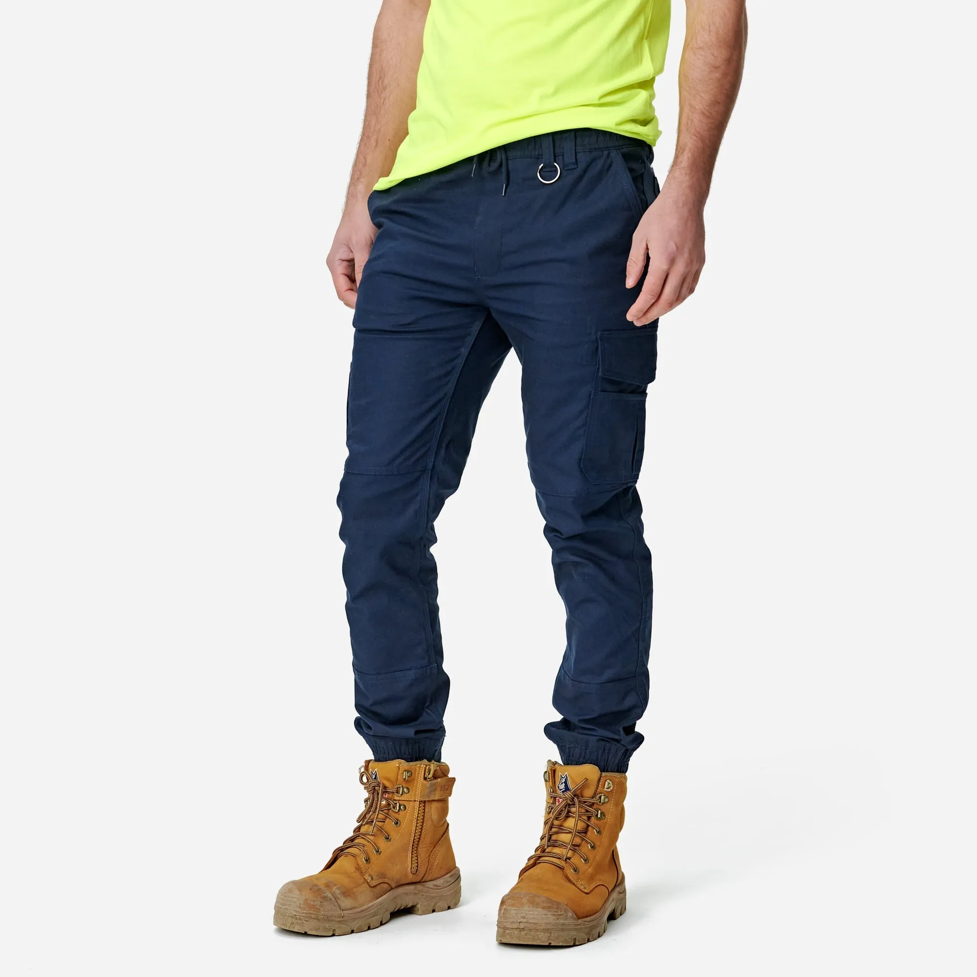 Elwood Men's Elastic Waist Cuffed Trouser