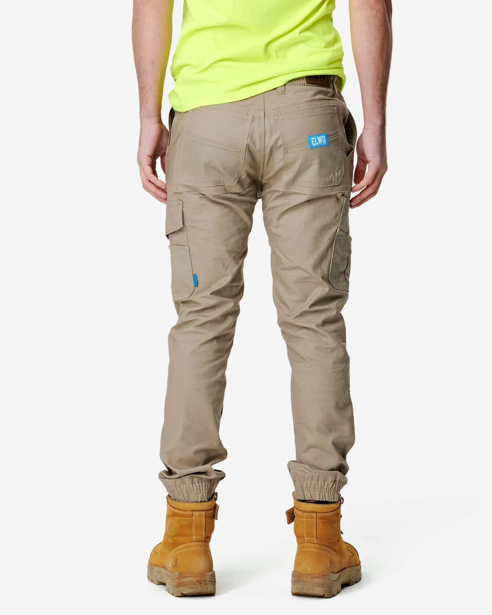 Elwood Men's Elastic Waist Cuffed Trouser