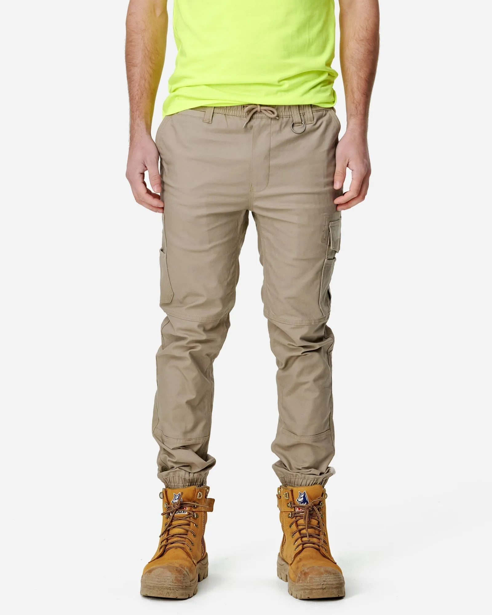Elwood Men's Elastic Waist Cuffed Trouser