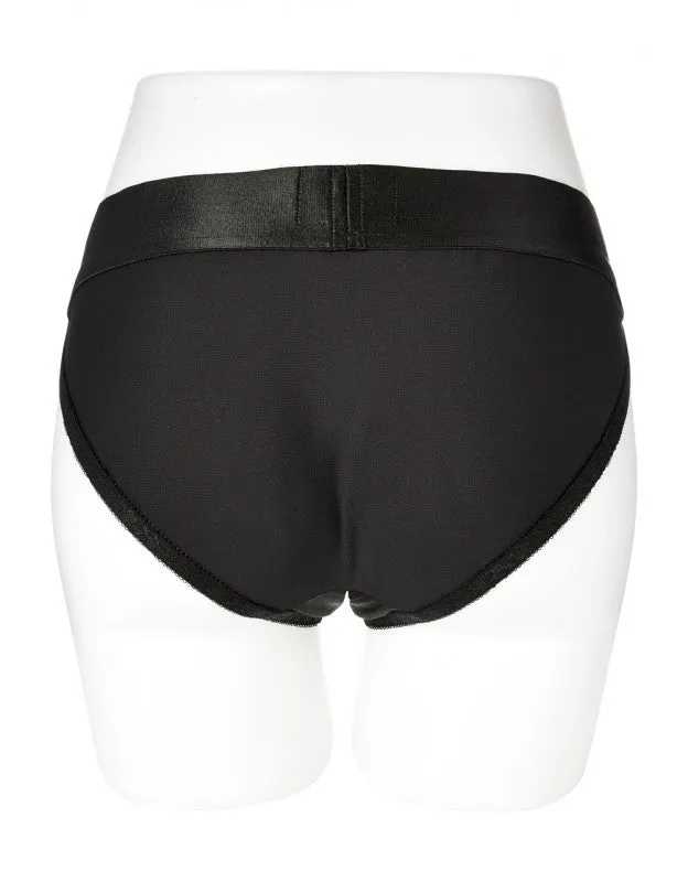 Em. Ex. Active Harness Wear Crotchless Silhouette - Black - Small
