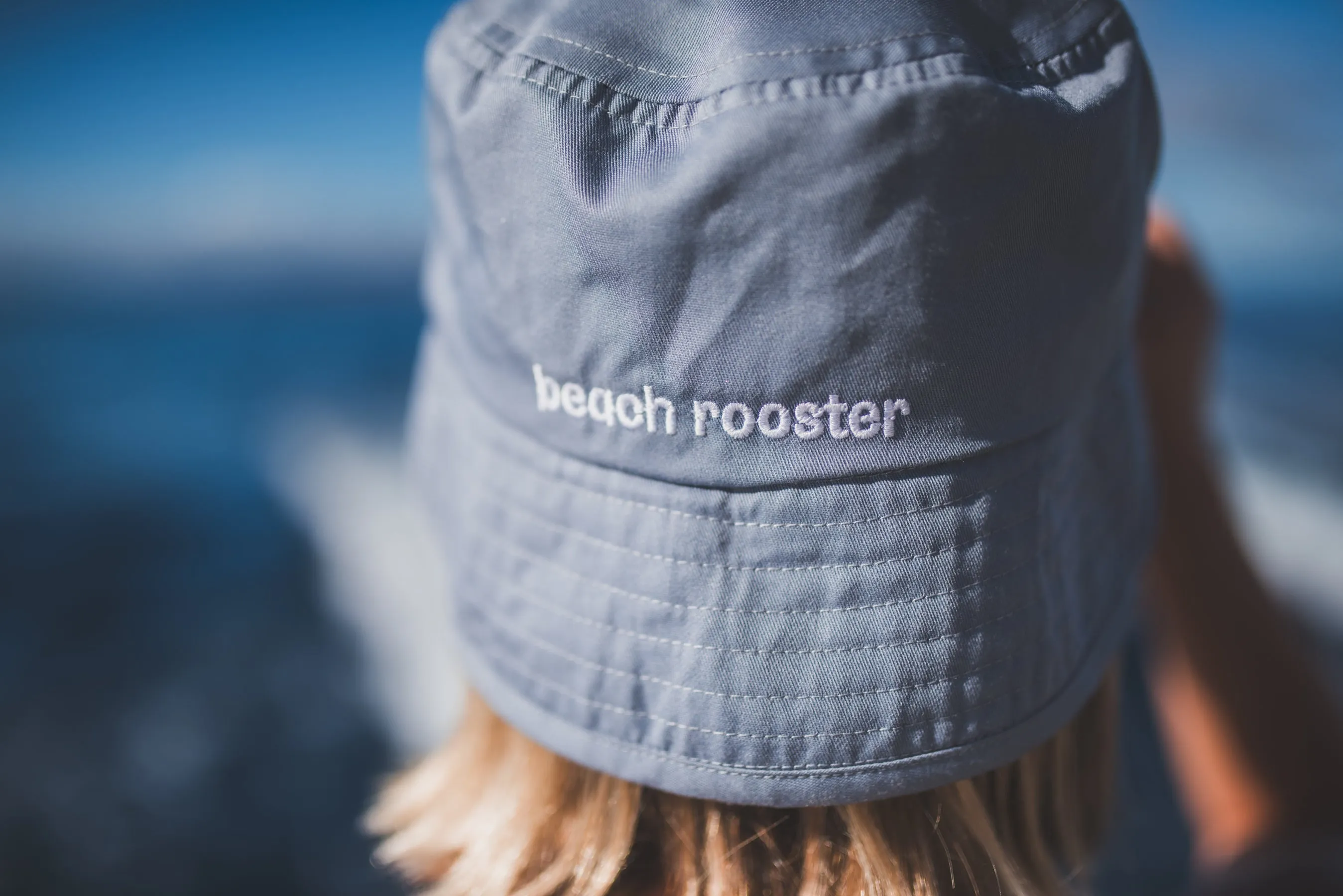 embroidered beach bucket hat