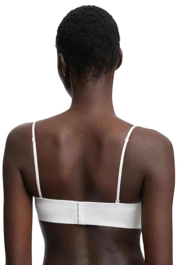 Entice Lace Strapless Bra - White