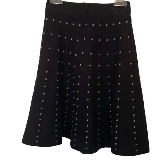 EUC Nordstrom Chelsea28 2-Pc Off Shoulder Black White Dot Top and Skirt Set - XS