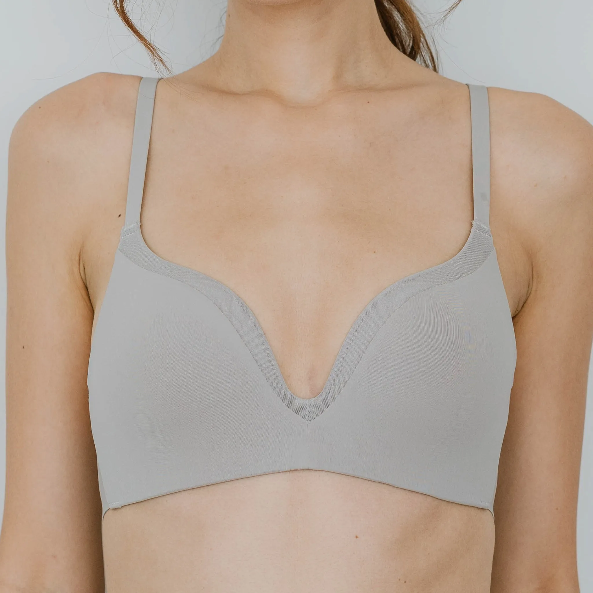 Everyday Comfort Seamless Wireless T-Shirt Bra in Ash (Size XL Only)