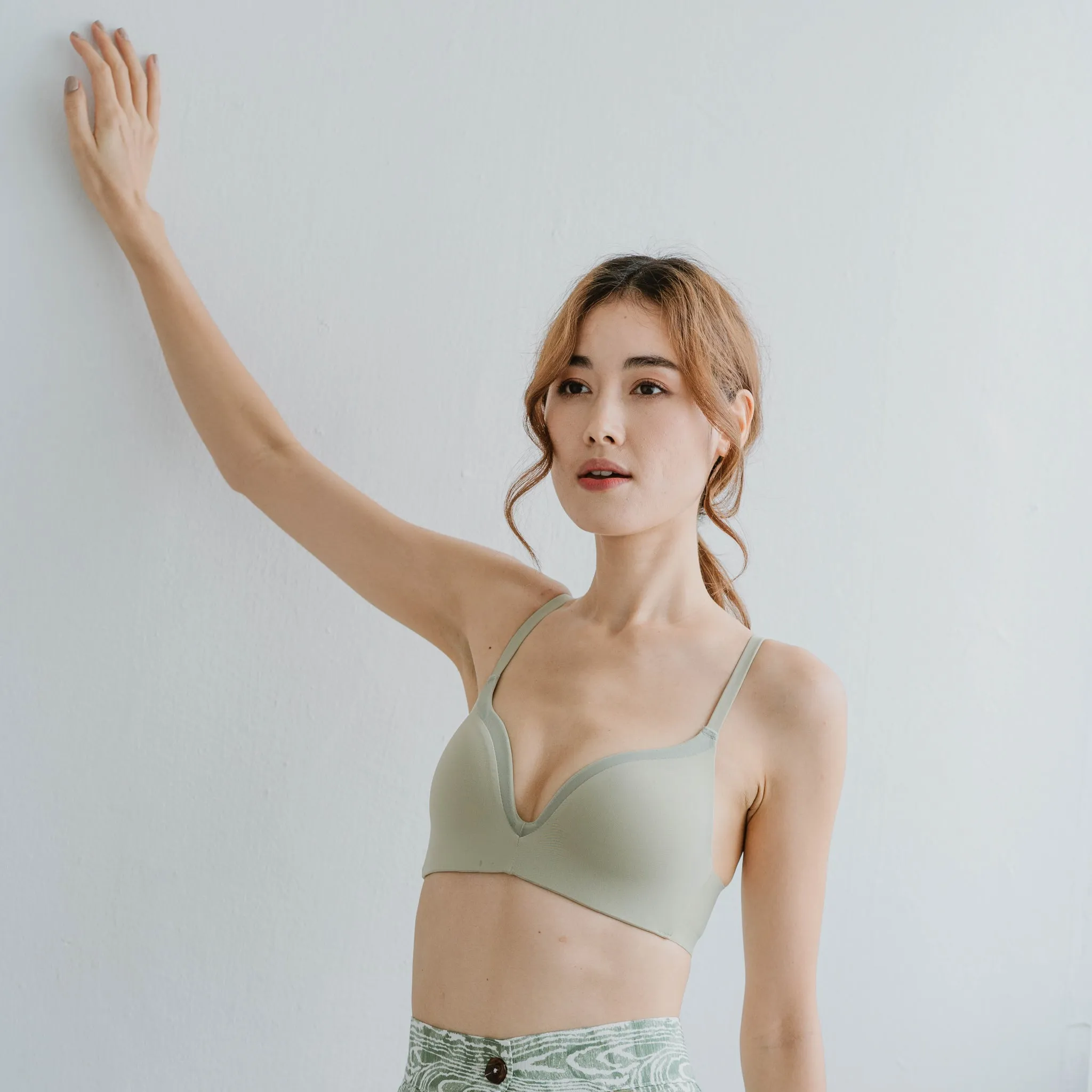 Everyday Comfort Seamless Wireless T-Shirt Bra in Sage (Size XL Only)
