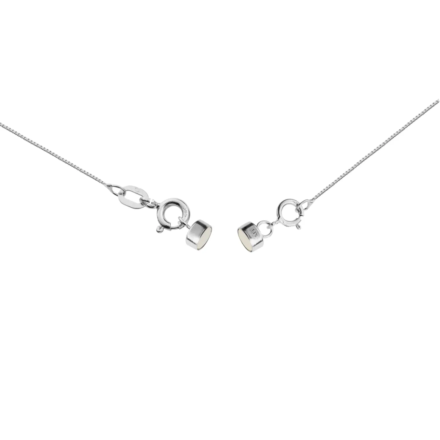 Everyday Elegance Solid 14K White Gold Magnetic Clasps and Closures for Necklaces Bracelets Anklets| Clasp Converter | with Spring Ring Clasp | 1 Clasp | 5.5mm Thickness