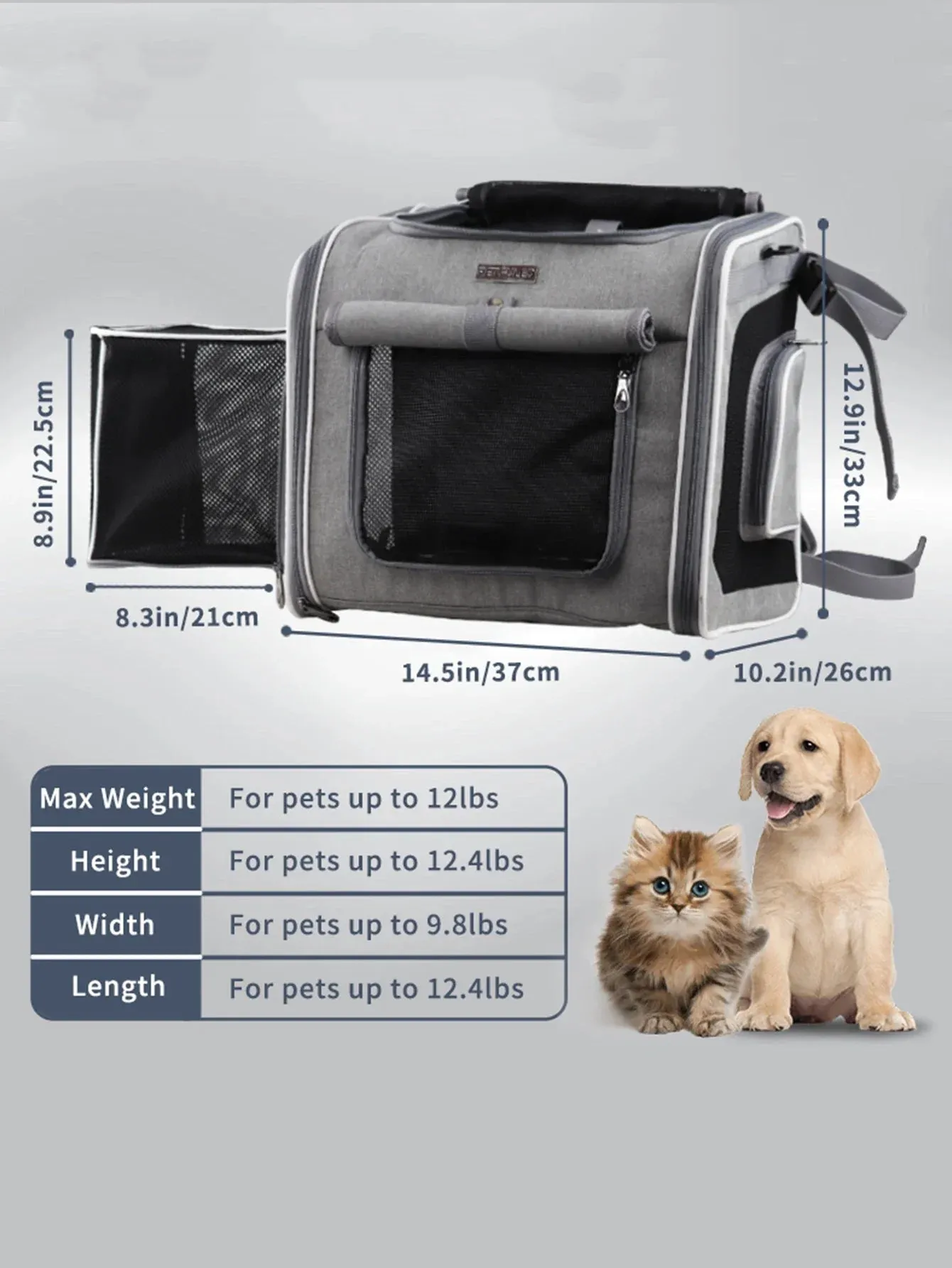 Expandable Pet Bike Basket Carrier
