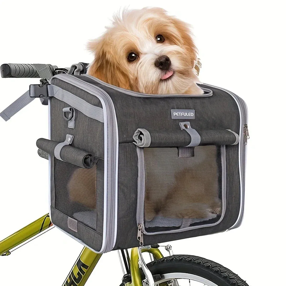 Expandable Pet Bike Basket Carrier