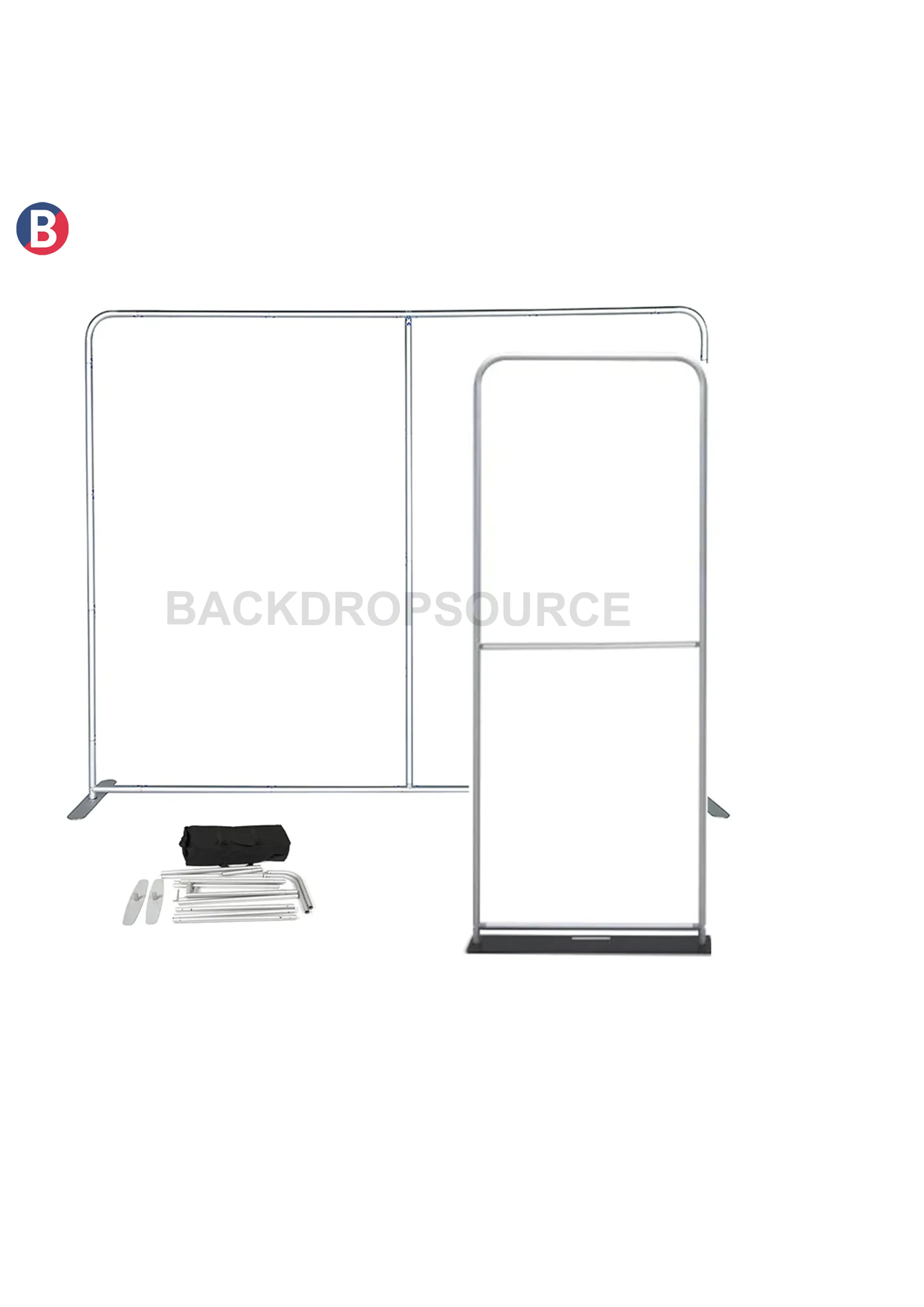EZ Exhibit Essentials: 3mx3m Booth Kit with Backwall and Banner Stand