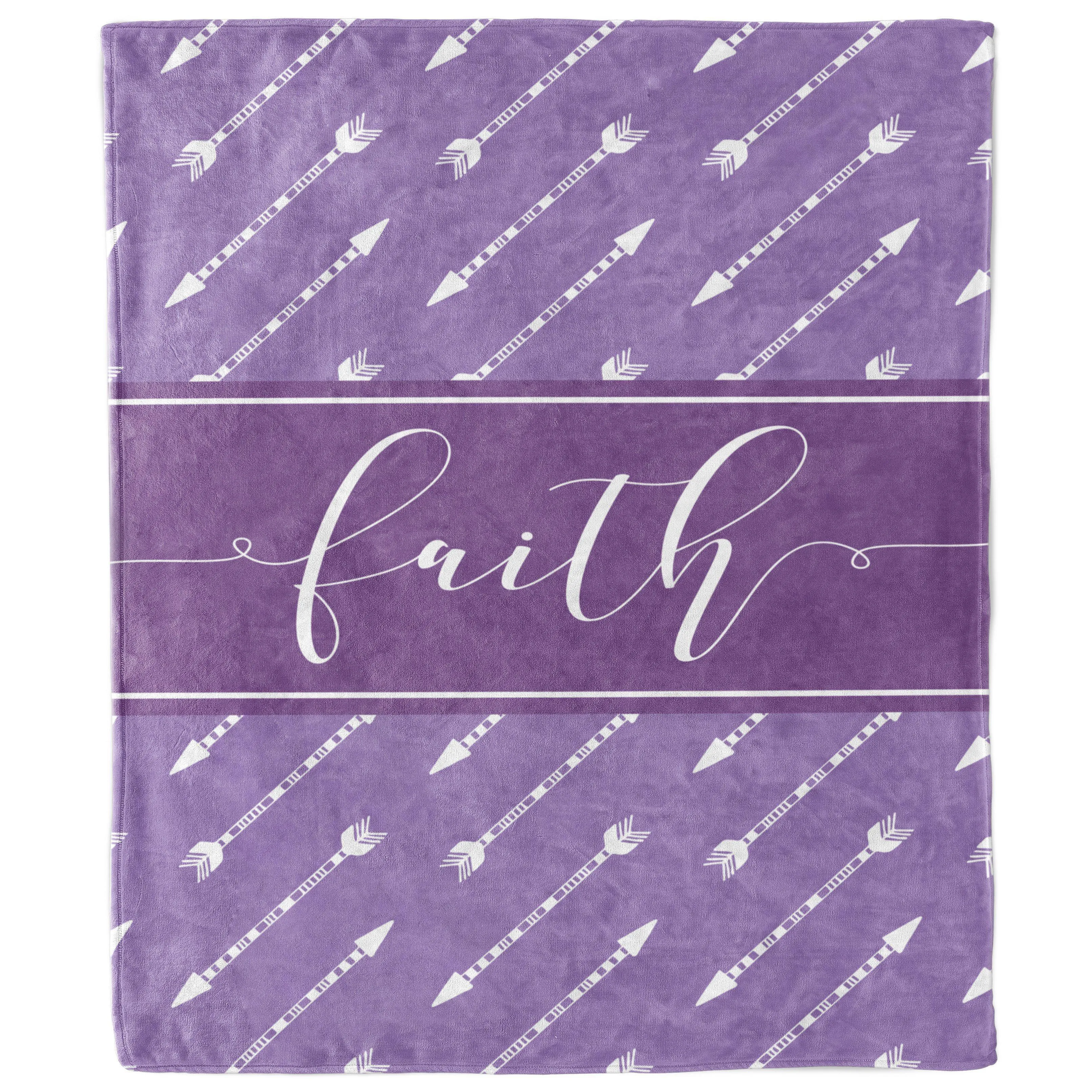 Faith Arrows Purple Blanket