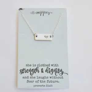 Faith Necklace, Christian Jewelry, Christian Necklace, Bar Necklace, Religious Gift, Christian Gifts for Friends, Scripture Necklace